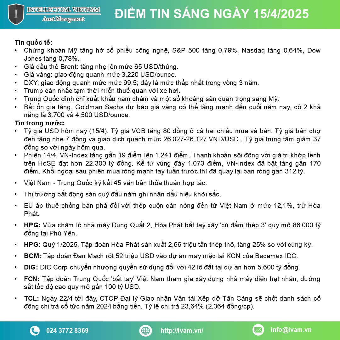 Điểm tin ngày 15 04