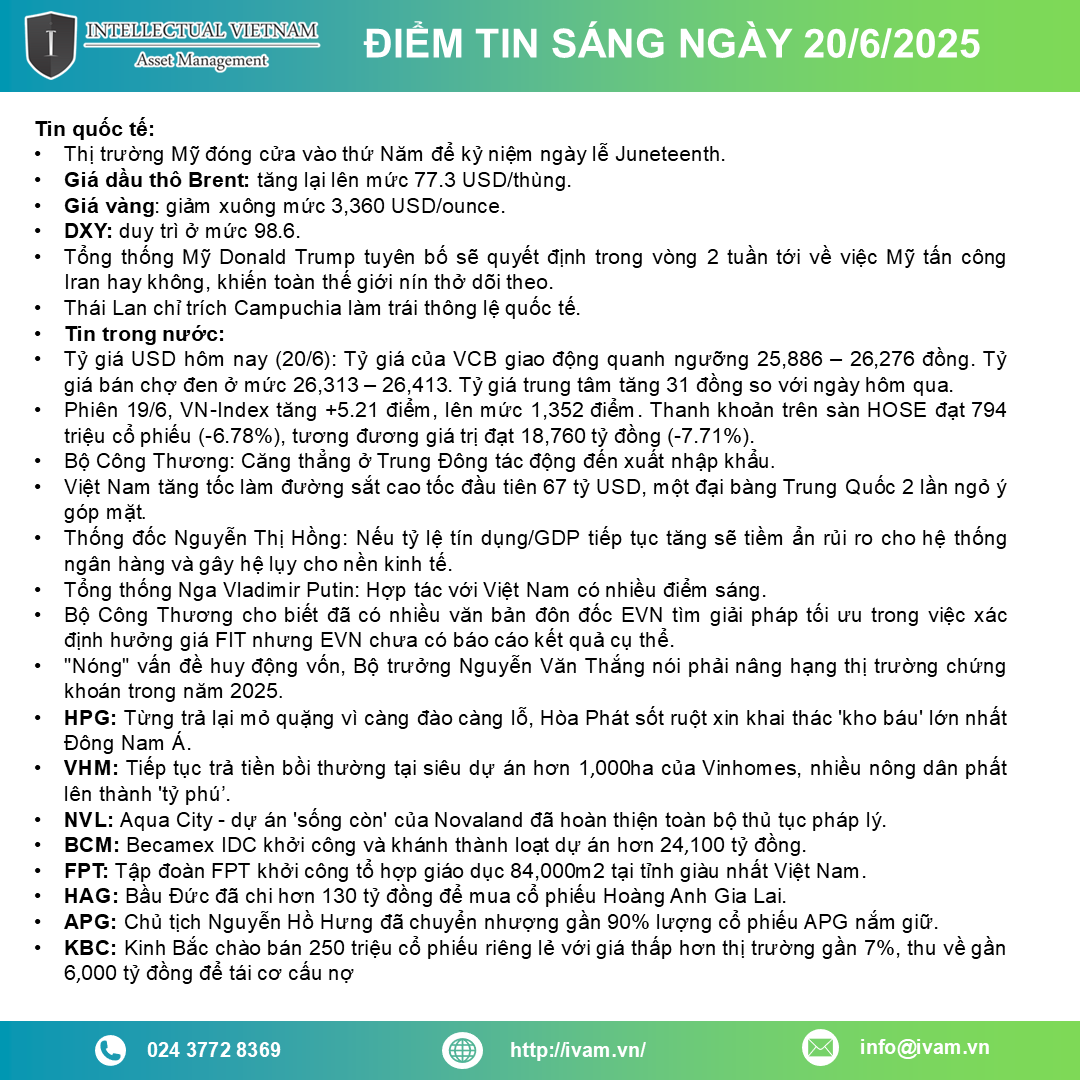 Điểm tin ngày 20 06