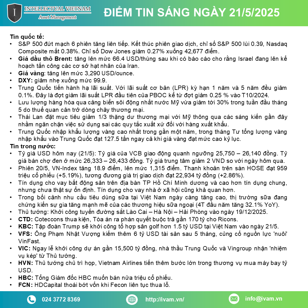 Điểm tin ngày 21 05